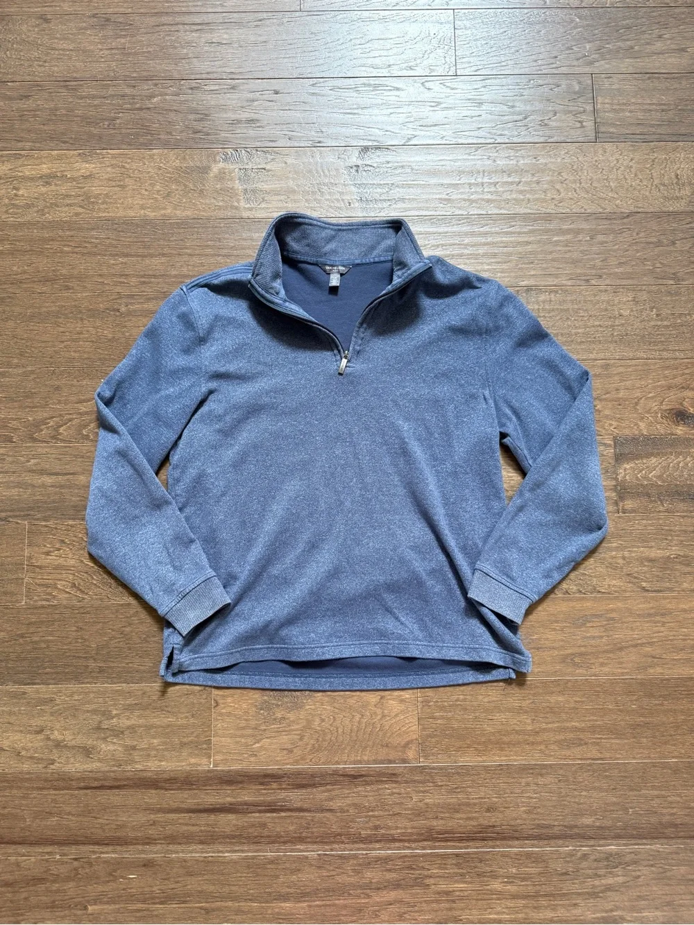 Van Heusen Cotton Blend Men’s Quarter Zip Pullover Sweater - Slate Blue